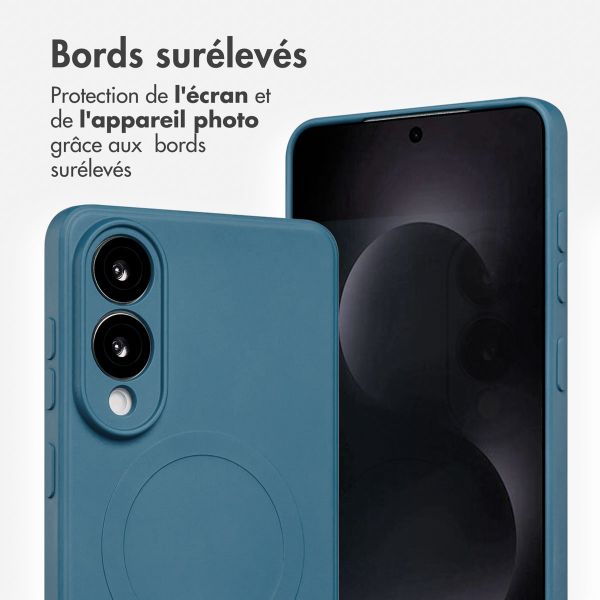 imoshion Coque Couleur avec MagSafe Samsung Galaxy S25 Edge - Bleu foncé