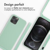 imoshion Coque en silicone avec cordon Apple iPhone 12 (Pro) - Vert menthe