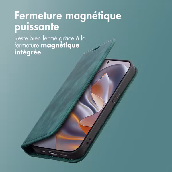 imoshion Étui de téléphone portefeuille Slim Motorola Thinkphone 25 / Edge 50 Neo / Edge 60 Neo - Vert