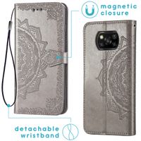 imoshion Etui de téléphone portefeuille Mandala Xiaomi Poco X3 (Pro) - Gris