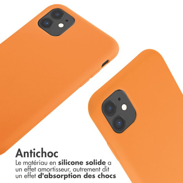 imoshion Coque en silicone avec cordon Apple iPhone 11 - Orange
