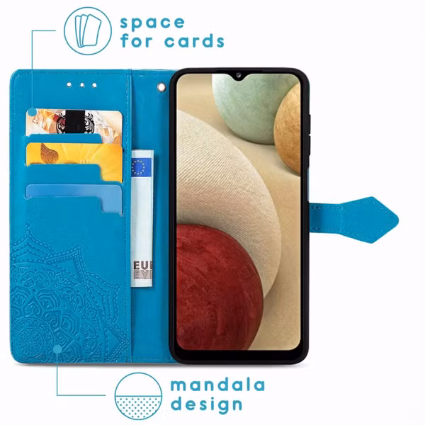 imoshion Etui de télephone Mandala Samsung Galaxy A12 - Turquoise