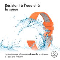 imoshion Bracelet sportif en silicone Fitbit Luxe - Orange/Gris