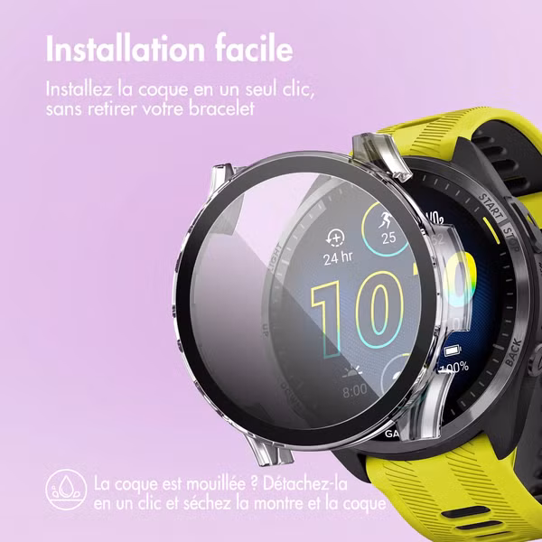imoshion Coque rigide à couverture complète Garmin Forerunner 965 - Transparent