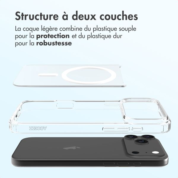 Accezz Coque arrière Xtreme Impact avec MagSafe Apple iPhone 17 Pro Max - Transparent