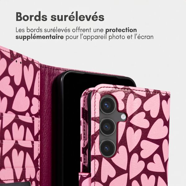 imoshion Étui de télephone portefeuille Design Samsung Galaxy S25 - Hearty Blush