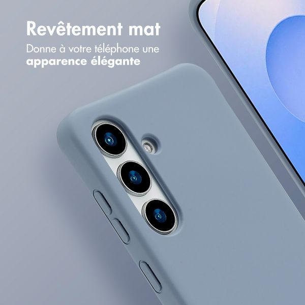 imoshion Coque arrière Color avec cordon amovible et MagSafe Samsung Galaxy S24 / S25 - Ash Blue