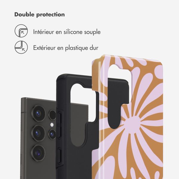 Selencia Coque arrière Vivid Samsung Galaxy S25 Ultra - Modern Bloom Pink