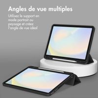 Accezz Coque tablette portefeuille Smart Silicone Apple iPad Air 13 pouces (2026) M4 / (2025) M3 / (2024) M2 - Noir