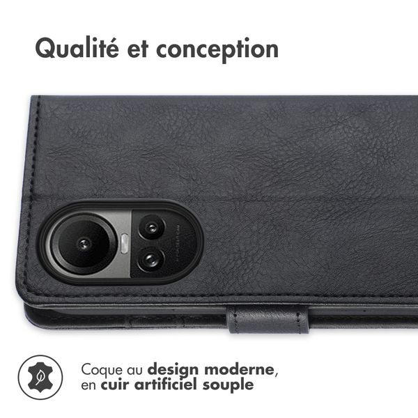 imoshion Étui de télephone portefeuille Oppo Reno 10 / 10 Pro - Noir