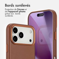 Accezz Coque arrière en cuir avec MagSafe Apple iPhone 17 Pro Max - Sienna Brown