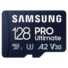 Samsung PRO Ultimate microSD - 128GB - Inclus un adaptateur SD - UHS-I/U3/Full HD/4K UHD