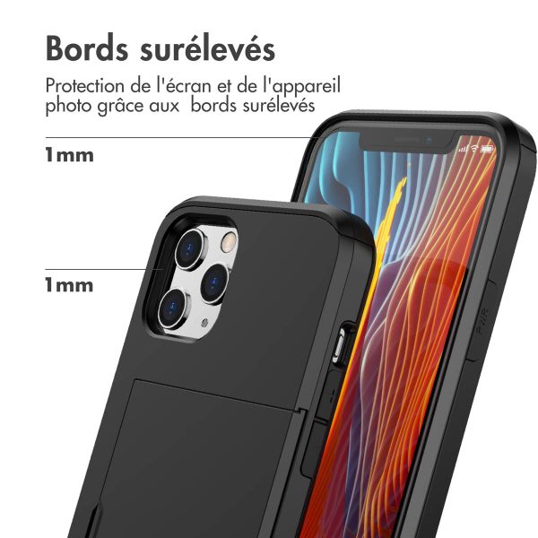 imoshion Coque arrière avec porte-cartes Apple iPhone 12 (Pro) - Noir