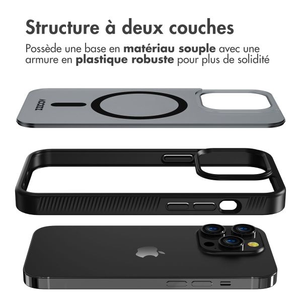 Accezz Coque Givrée Robuste avec MagSafe Apple iPhone 14 Pro - Noir