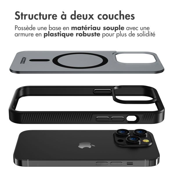 Accezz Coque Givrée Robuste avec MagSafe iPhone 14 Pro - Noir