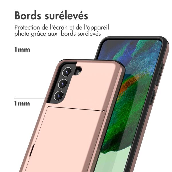 imoshion Coque arrière avec porte-cartes Samsung Galaxy S21 FE - Rose Doré