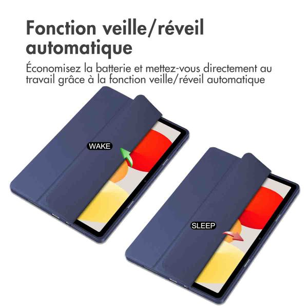 imoshion Coque tablette rigide Trifold Xiaomi Redmi Pad SE - Bleu foncé