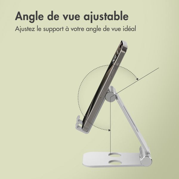 imoshion Support téléphone de bureau en aluminium - Réglable - Universel - Argent