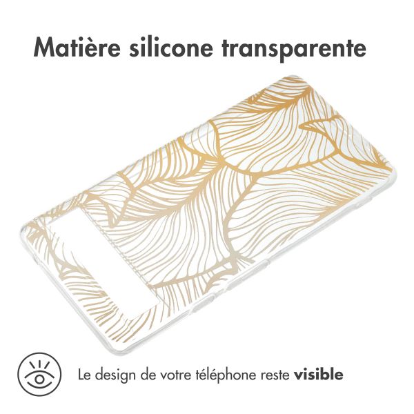 imoshion Coque Design Google Pixel 6a - Golden Leaves Transparent