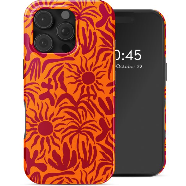 Selencia Coque arrière Vivid avec MagSafe Apple iPhone 16 Pro - Tropical Vibes Apricot