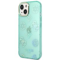 Guess Coque Peony Glitter iPhone 14 - Turquoise