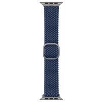 Uniq Bracelet tressé Aspen Apple Apple Watch Series 1 á 9 / SE (38/40/41 mm) | Series 10 (42 mm) - Bleu Oxford