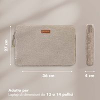 Selencia Pochette ordinateur Teddy 13-14 pouces - Sand
