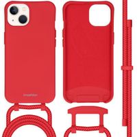 imoshion Coque de couleur avec cordon amovible Apple iPhone 13 - Rouge