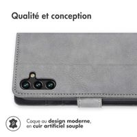 imoshion Étui de téléphone portefeuille Luxe Samsung Galaxy A13 (5G) / A04s - Gris