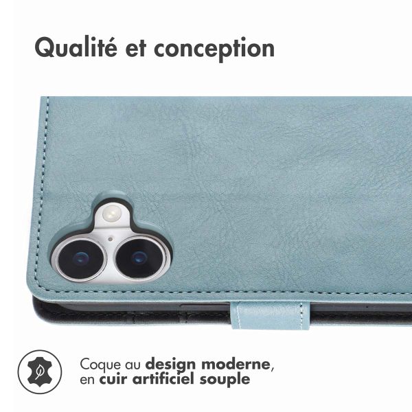 imoshion Étui de télephone portefeuille Apple iPhone 16 - Bleu clair