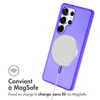 imoshion Coque Pailletée avec MagSafe Samsung Galaxy S24 Ultra - Paillettes Violet