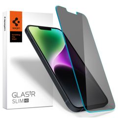 Spigen EZ Fit GLAS.tR Protection d'écran en verre confidentialité - 1 pack Apple iPhone 17e / 16e / 14 / 13 / 13 Pro