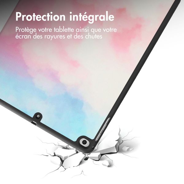 imoshion Coque tablette Design Trifold Apple iPad 6 (2018) 9.7 pouces / iPad 5 (2017) 9.7 pouces / Air 2 (2014)/Air 1 (2013) - Sky