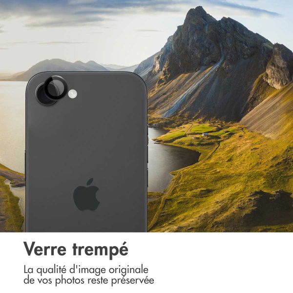 imoshion Lot de 2 protections d'objectif de caméra Apple iPhone 16e - Noir