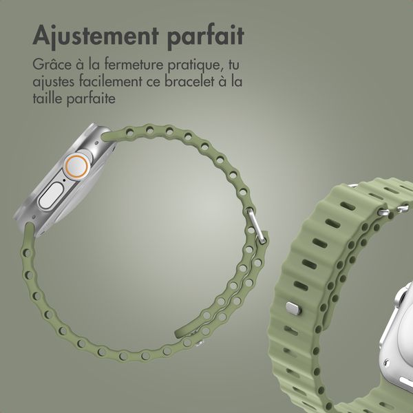 Accezz Bracelet Ocean Apple Watch Series 1 - 9 / SE (38/40/41 mm) | Series 10 / 11 (42 mm) - Khaki