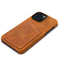 Wachikopa Coque Full Wrap C.C. avec 2 porte-cartes iPhone 15 - Camel