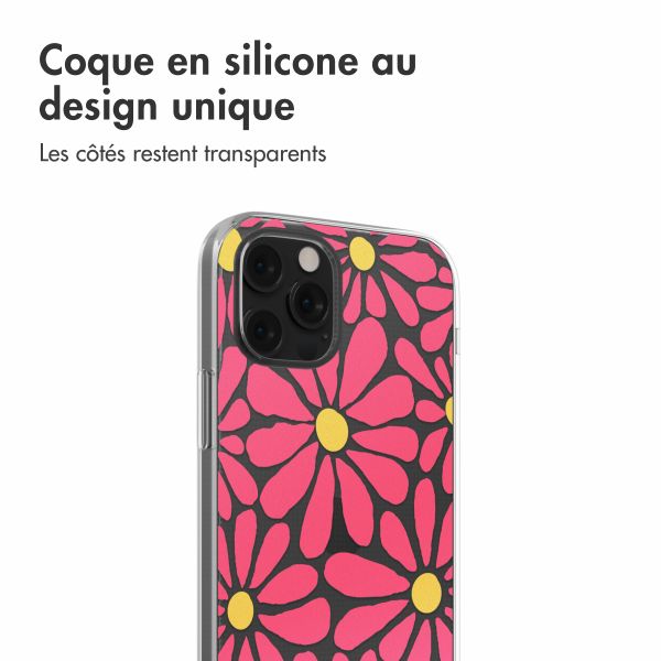 imoshion Coque design pour iPhone 12 (Pro) - Dusty Rose Flowers Connect