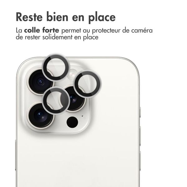 imoshion Lot de 2 protections d'objectif de caméra Apple iPhone 15 Pro / 15 Pro Max - White Titanium