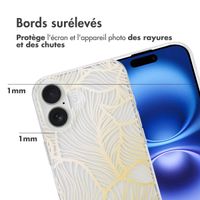 imoshion Coque Design Apple iPhone 16 - Golden Leaves Transparent