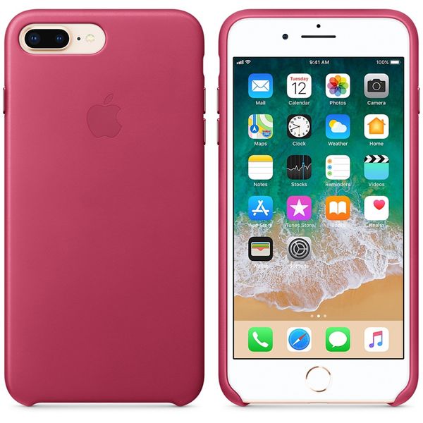 Apple Coque Leather Apple iPhone 8 Plus / 7 Plus - Pink Fuchsia