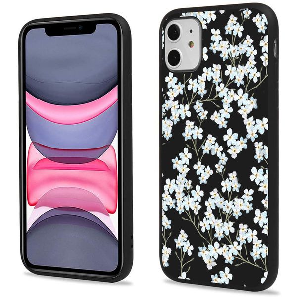 imoshion Coque Design iPhone 11 - Fleur - Blanc / Noir