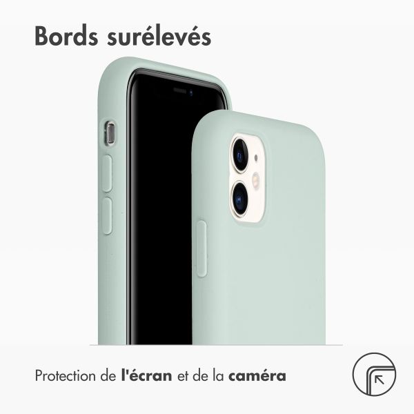Accezz Coque Liquid Silicone Apple iPhone 11 - Sky Blue