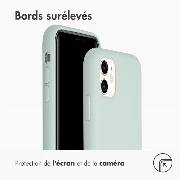 Accezz Coque Liquid Silicone iPhone 11 - Sky Blue