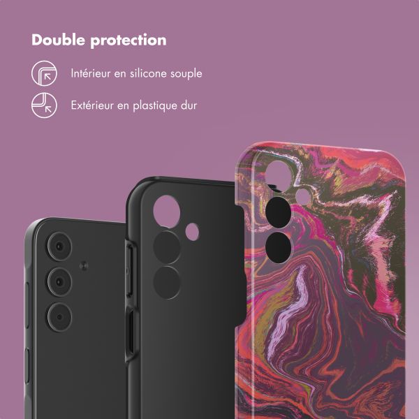 Selencia Coque arrière Vivid Tough Samsung Galaxy A15 (5G/4G) - Marble Purple