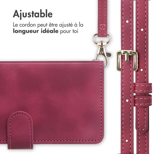 imoshion Etui de téléphone portefeuille avec cordon Samsung Galaxy A54 (5G) - Rouge