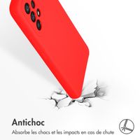 Accezz Coque Liquid Silicone Samsung Galaxy A53 - Rouge