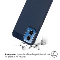 imoshion Coque Brushed Motorola Moto G34 - Bleu foncé