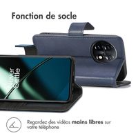 imoshion Étui de téléphone portefeuille Luxe OnePlus 11 - Bleu foncé