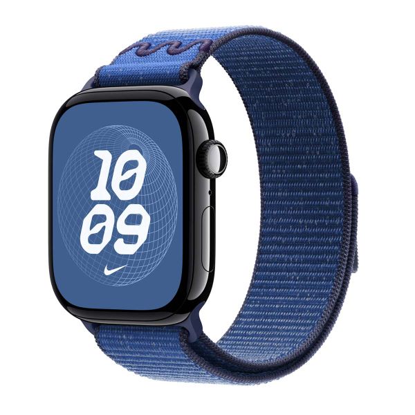 Apple Bracelet Nike Sport Loop Apple Watch Series 1 t/m 11 / SE / Ultra (44/45/46/49 mm) - Blue Ribbon