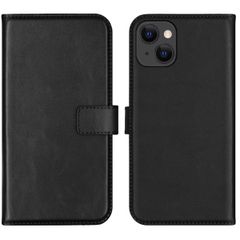 Selencia Étui portefeuille en cuir véritable iPhone 13 - Noir